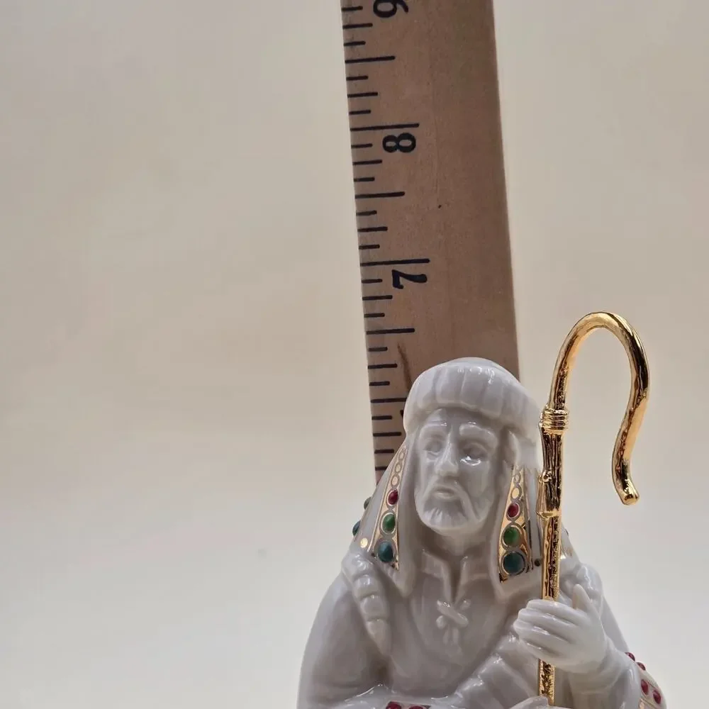 Lenox Shepherd with Staff China Jewels Nativity 6.5